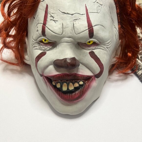 Penny wise Halloween Mask Set IT Scary Latex Mask Size Teens XL - Picture 9 of 11